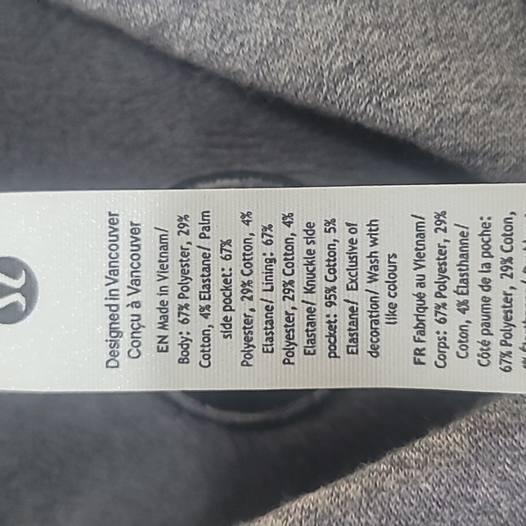 NWT Lululemon Scuba Oversized Varsity Jacket - Heathered Medium Grey Size M/L - Picture 9 of 9